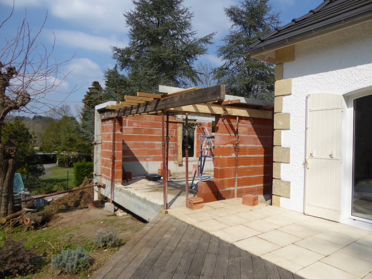 Rnovation et extension d'une Prigourdine 2018 : Chantier - Plancher haut