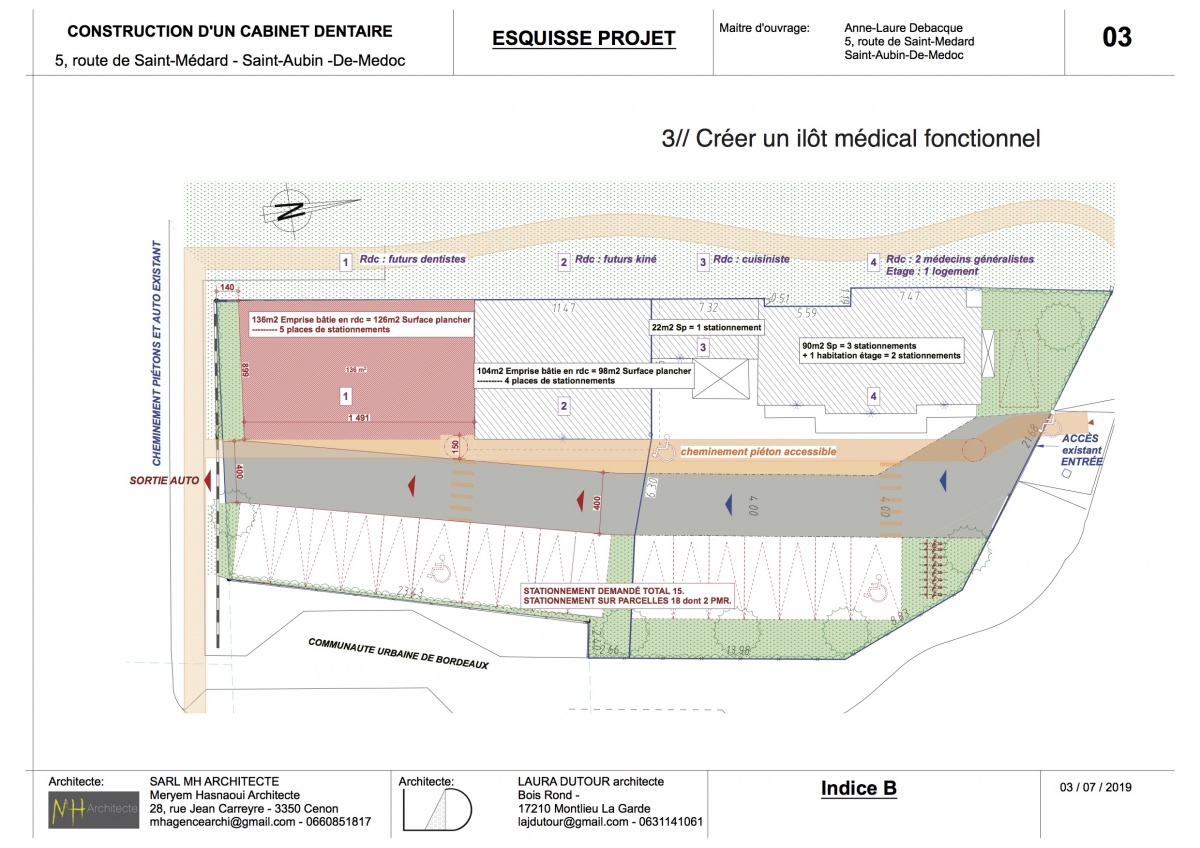 Construction d'un espace mdical - ST AUBIN DE MEDOC : 05 RENDU MAIRIE st aubin