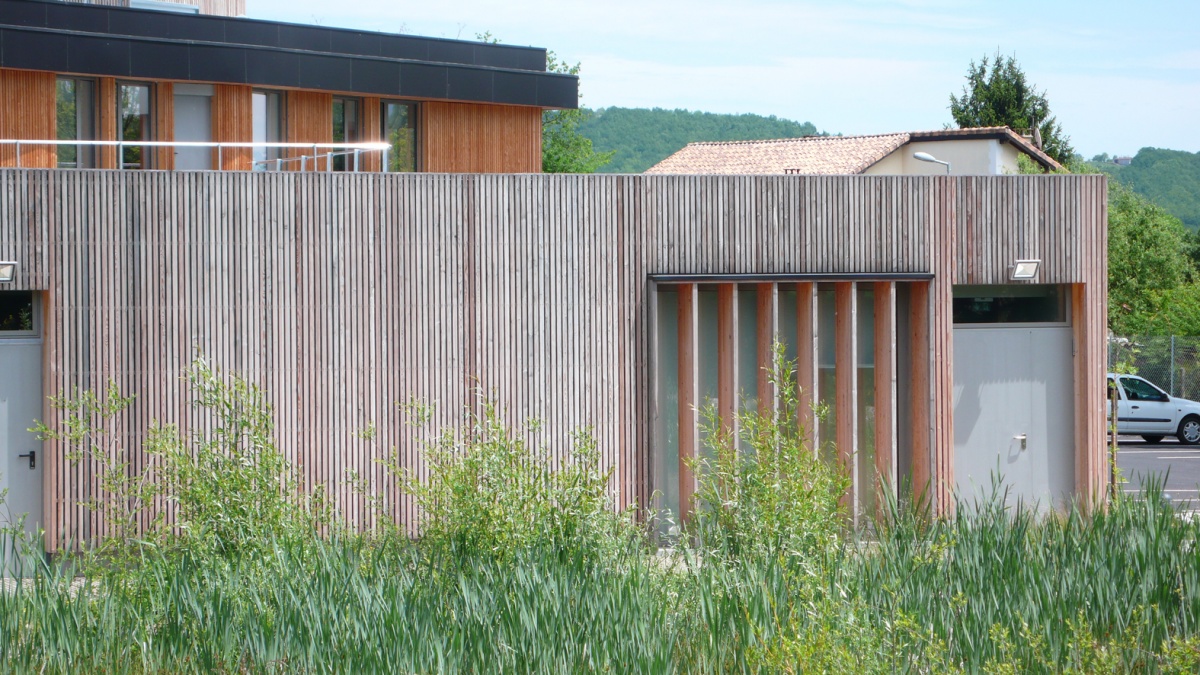 Construction d'un htel communautaire & des ateliers techniques : Faade Sud