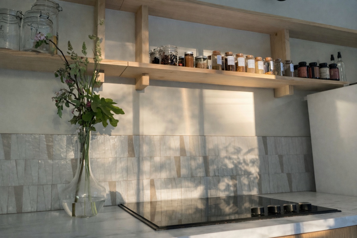 R�habilitation et extension d'une maison � Bordeaux : amenagement-cuisine-bois-bordeaux