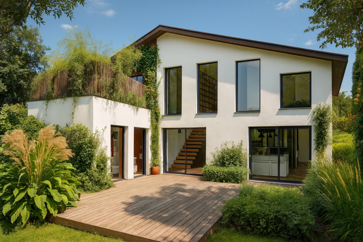 Sur�l�vation et extension d'une maison individuelle � Cestas pr�s de Bordeaux