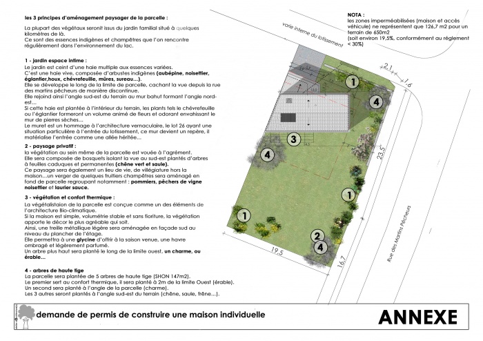 maison en lotissement RT2005+20% : annexe PC