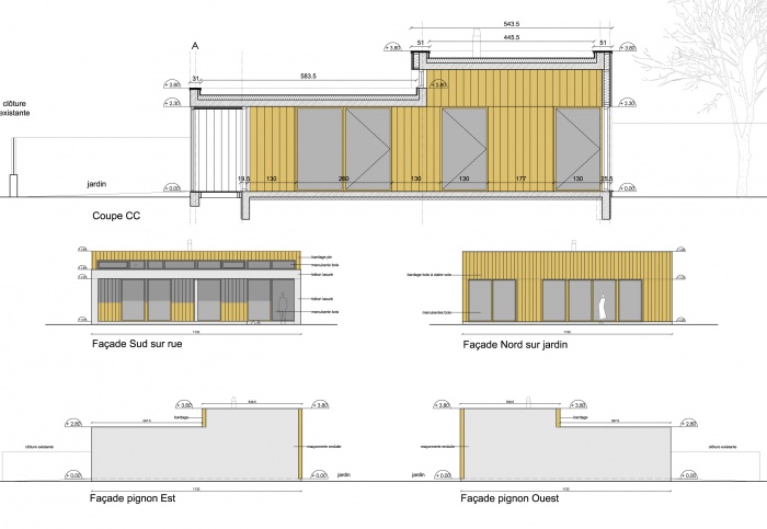 Maison  Pessac - Prix Agora 2014 : FACADES