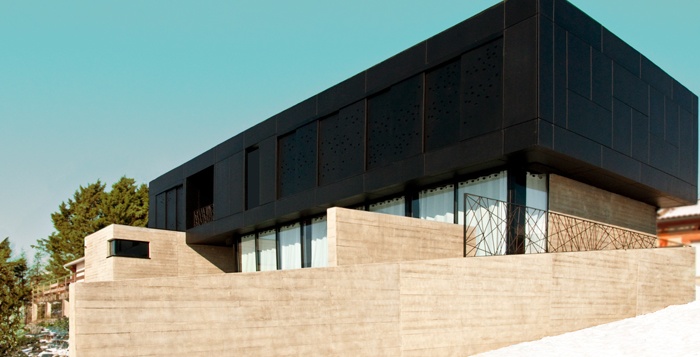 Maison Noire (de béton et d'acier) - Maison résolument contemporaine au coeur de Lauzerville (31)