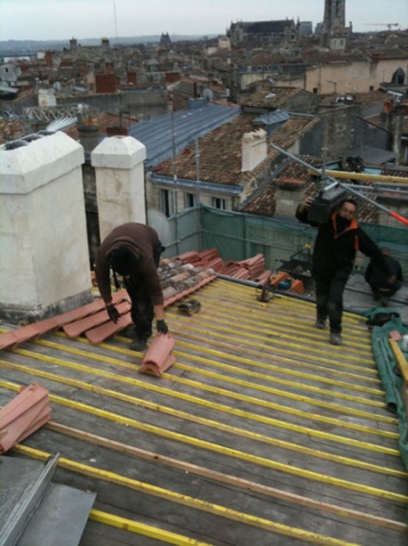 Ravalement d'un immeuble - BORDEAUX : TRAVAUX