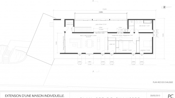 Maison individuelle  Taluyers, Rhne : Plan RDC