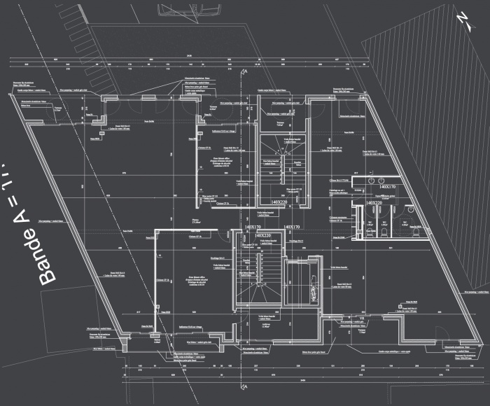 Bureaux mdicaux et logements collectifs  Lormont : Plan plateau bureaux