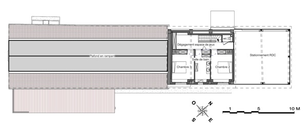 Rhabilitation d'une  Longre  en maison autonome  Cadillac : 13-025 - Plan R+1-WEB