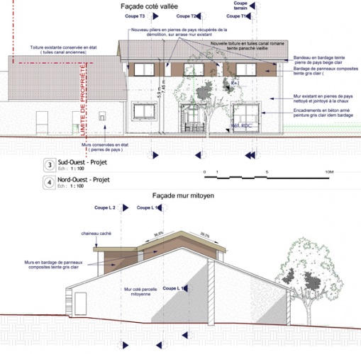 Intgration d'une maison neuve dans une ferme dsafecte : Pages de 13-027 - PRO-DCE - FACADES 3-4