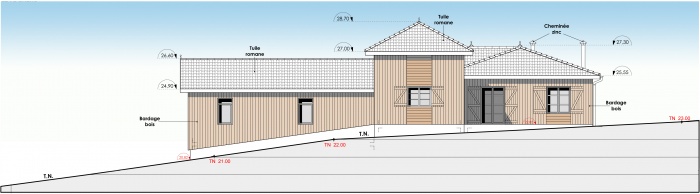 Rhabilitation et extension d'une maison individuelle : f3