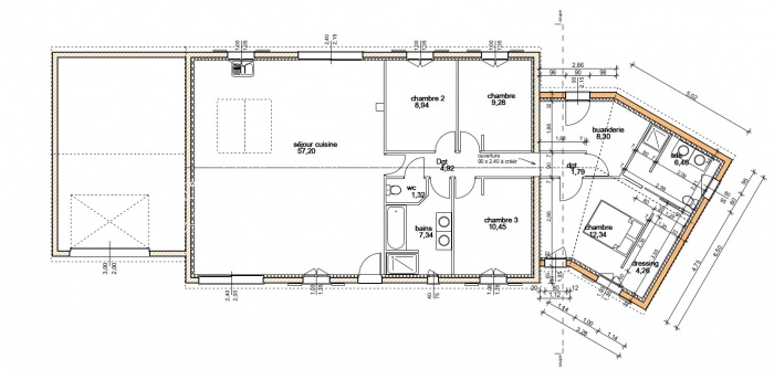 EXTENSION VERFEIL : plan deccuper