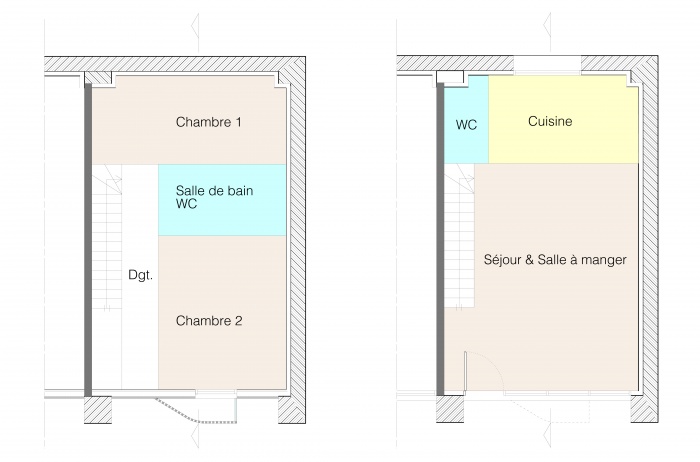 Rhabilitation d'une grange - Cration de logements : 1304-RÉNOVATION FAUGA-PL