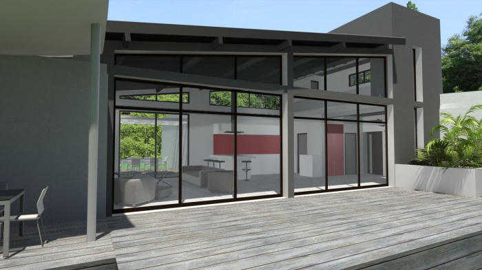 Construction d'une maison contemporaine  toits terrasse et zinc : Maison-contemporaine-toit-terrasse-monopente-zinc-2