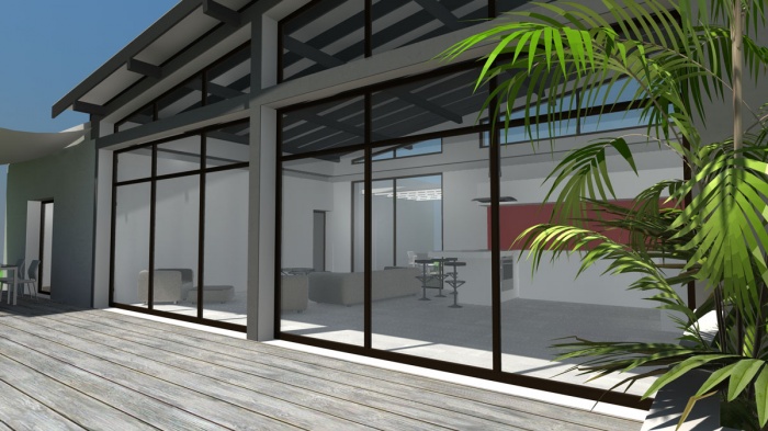 Construction d'une maison contemporaine  toits terrasse et zinc : Maison-contemporaine-toit-terrasse-monopente-zinc-7