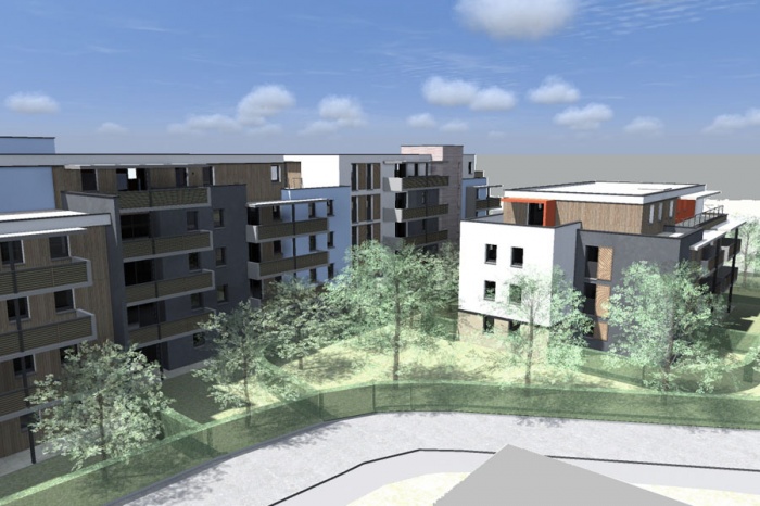 Construction de 61 logements : 581-Av. de Fronton-axono NE_2