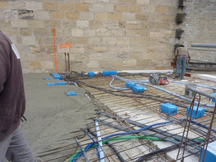 Construction d'un immeuble neuf  Bordeaux : Plancher intermdiaire