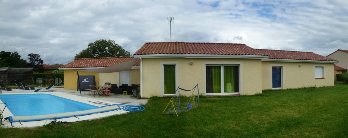 Extension Maison A  Plaisance du Touch : 2 Existant 2 jardin Andreu