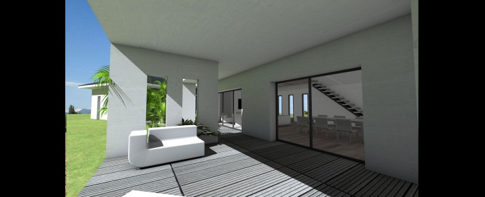 Maison contemporaine  tuiles noires et terrasse couverte : maison-contemporaine-tuiles-noires-grande-terrasse-couverte-patio-4